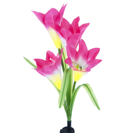 TG77663 LAMPA SOLARNA KWIATY LILIE DO OGRODU BALKON WBIJANE LILIA CZUJNIK ZMIERZCHU