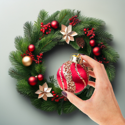 TG78532-3 BOMBKI STYROPIANOWE CZERWONE BORDOWE BROKAT ZAWIESZKA 3SZT