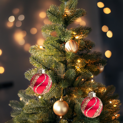 TG78532-3 BOMBKI STYROPIANOWE CZERWONE BORDOWE BROKAT ZAWIESZKA 3SZT