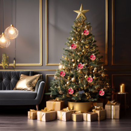 TG78529-3 BOMBKA STYROPIANOWA 6SZT BORDOWA CZERWONA BROKATOWA