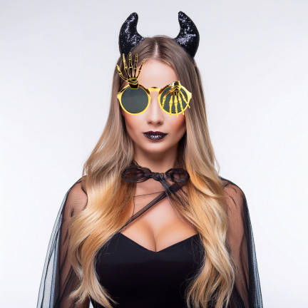 TG78569 OKULARY HALLOWEEN ŚMIESZNE REKWIZYTY DO ZDJĘĆ fotobudka DEKORACJA IMPREZOWA