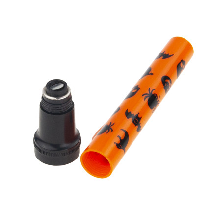 Projektor latarka z nakładkami, plastikowa, mix wzorów Halloweenowych, na baterie, 5 wzorów, zestaw