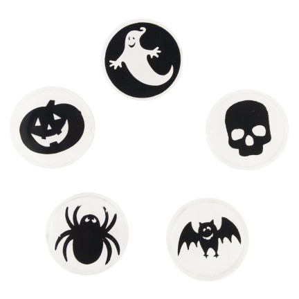 Projektor latarka z nakładkami, plastikowa, mix wzorów Halloweenowych, na baterie, 5 wzorów, zestaw