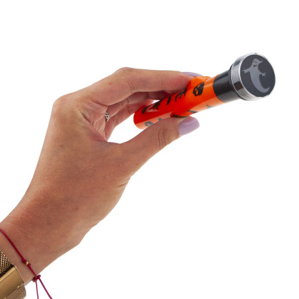 Projektor latarka z nakładkami, plastikowa, mix wzorów Halloweenowych, na baterie, 5 wzorów, zestaw