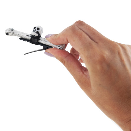 Spinki do włosów, ozdoby Halloween, dodatek do przebrania, wzór z czaszkami, kościotrup, zestaw 2szt.