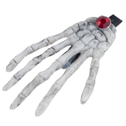 Spinki do włosów, ozdoby Halloween, dodatek do przebrania, wzór z czaszkami, kościotrup, zestaw 2szt.