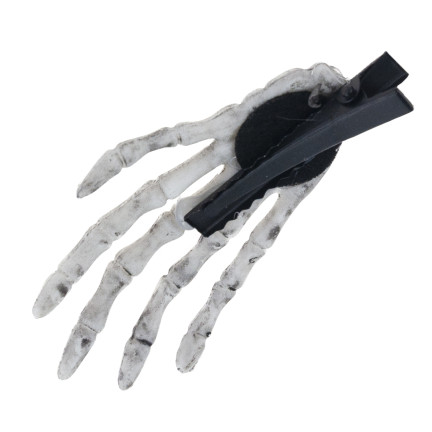 Spinki do włosów, ozdoby Halloween, dodatek do przebrania, wzór z czaszkami, kościotrup, zestaw 2szt.