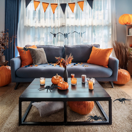 Sztuczne pająki, czarne, dekoracje Halloween, czarna tarantula, zestaw 8szt, 8cm