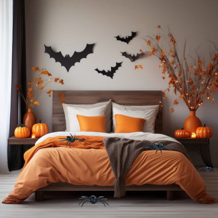 Sztuczne pająki, czarne, dekoracje Halloween, czarna tarantula, zestaw 8szt, 8cm