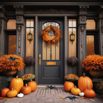 Sztuczne pająki, czarne, dekoracje Halloween, czarna tarantula, zestaw 8szt, 8cm