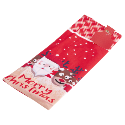 TG78760 POKROWIEC NA BUTELKĘ WORECZEK OPAKOWANIE ETUI ŚWIĄTECZNE MIKOŁAJKI