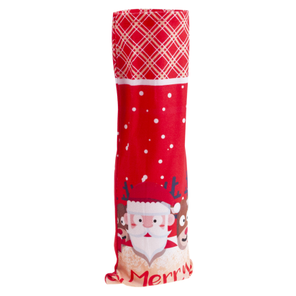 TG78760 POKROWIEC NA BUTELKĘ WORECZEK OPAKOWANIE ETUI ŚWIĄTECZNE MIKOŁAJKI