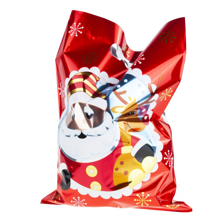 Worki prezentowe, torebki na prezenty, foliowe woreczki, Mikołajki, świąteczne, zestaw 10szt. 