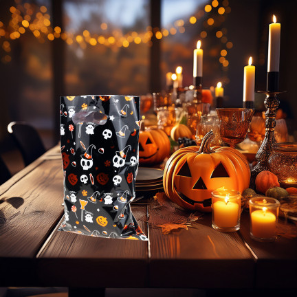 TG78784-1 TOREBKI NA PREZENTY FOLIA 10 SZT. HALLOWEEN