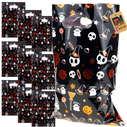 TG78784-1 TOREBKI NA PREZENTY FOLIA 10 SZT. HALLOWEEN