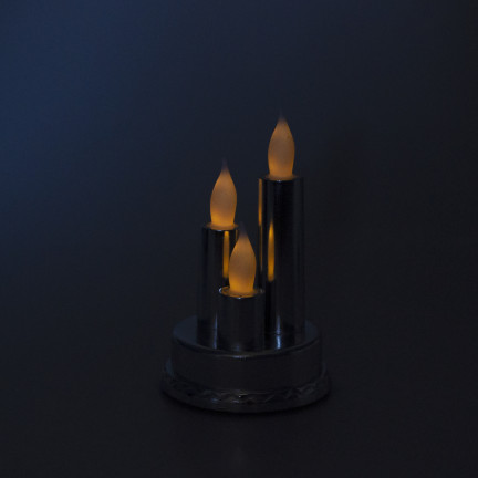 TG79042-1 Świeca LED potrójna Wkłady do Zniczy na baterie Mocne Światło ŚWIECZKI 14CM