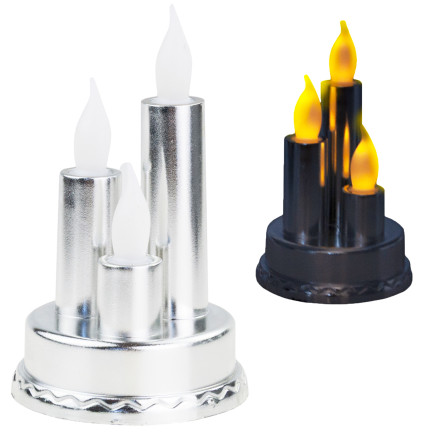 TG79042-1 Świeca LED potrójna Wkłady do Zniczy na baterie Mocne Światło ŚWIECZKI 14CM