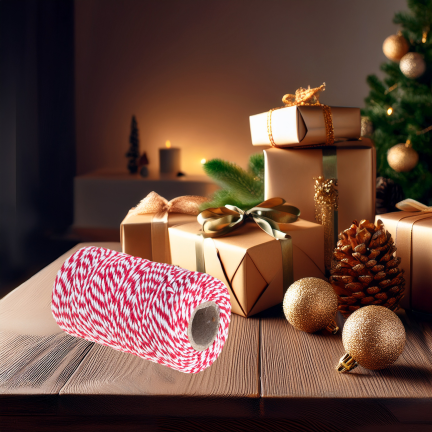 TG80079 SZNUREK OZDOBNY DO PAKOWANIA PREZENTÓW TASIEMKA KOKARDA