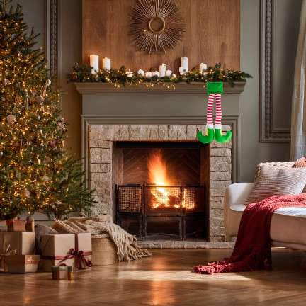 TG80093 NOGI ELFA ZAWIESZKA DEKORACJA DRZWI SAMOCHODU OKNA ŚWIĘTA MIKOŁAJ