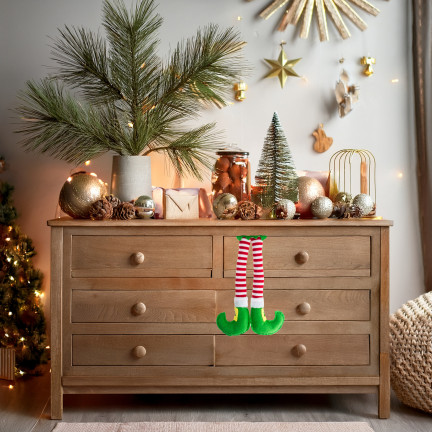 TG80093 NOGI ELFA ZAWIESZKA DEKORACJA DRZWI SAMOCHODU OKNA ŚWIĘTA MIKOŁAJ