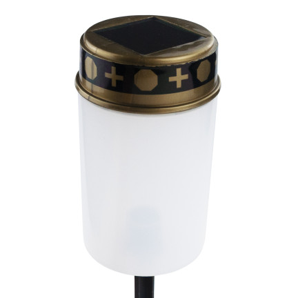 TG80339-1 ZNICZ SOLARNY LED LAMPION NA GRÓB STATUETKA NA CMENTARZ CIEPŁE ŚWIATŁO