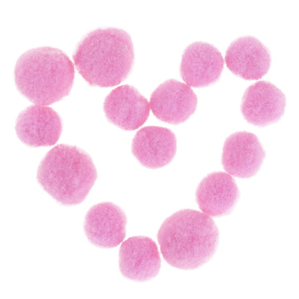 Pompony kreatywne, pluszowe, mix kolorów, mix rozmiarów, pastelowe, 1-3cm, zestaw 450szt.