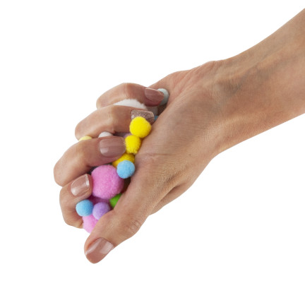 Pompony kreatywne, pluszowe, mix kolorów, mix rozmiarów, pastelowe, 1-3cm, zestaw 450szt.