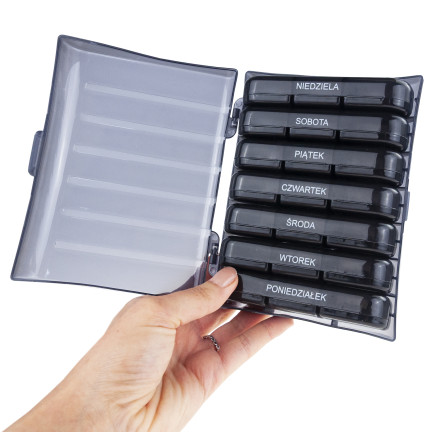 Pojemnik organizer na leki, pudełko na tabletki, 7dni, tydzień, 3 pory, etui tygodniowe