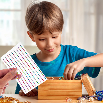 Kryształki samoprzylepne, naklejki diamenciki, mix wzorów, mix kolorów, zestaw kreatywny 315szt.