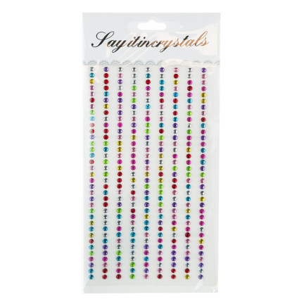 Kryształki samoprzylepne, naklejki diamenciki, mix wzorów, mix kolorów, zestaw kreatywny 315szt.