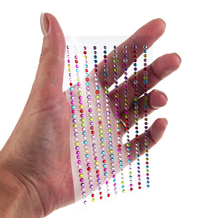 Kryształki samoprzylepne, naklejki diamenciki, mix wzorów, mix kolorów, zestaw kreatywny 315szt.