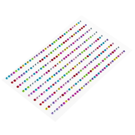 Kryształki samoprzylepne, naklejki diamenciki, mix wzorów, mix kolorów, zestaw kreatywny 315szt.