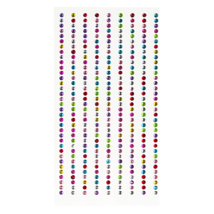 Kryształki samoprzylepne, naklejki diamenciki, mix wzorów, mix kolorów, zestaw kreatywny 315szt.