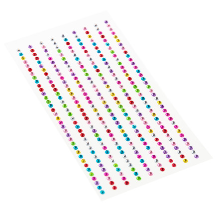 Kryształki samoprzylepne, naklejki diamenciki, mix wzorów, mix kolorów, zestaw kreatywny 315szt.