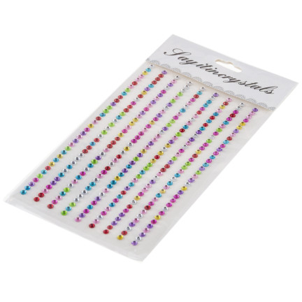 Kryształki samoprzylepne, naklejki diamenciki, mix wzorów, mix kolorów, zestaw kreatywny 315szt.