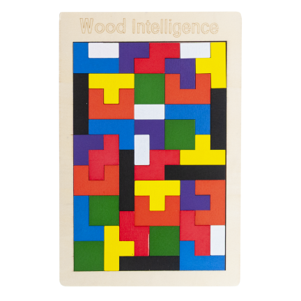 TG80424 DREWNIANA UKŁADANKA TETRIS TANGRAM MONTESORI