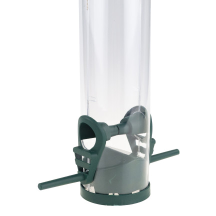 TG80440 KARMNIK DLA PTAKÓW PRZEZROCZYSTY Z PODNÓŻKIEM na karmę Z DASZKIEM ZIARNA