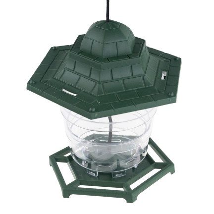 TG80444 KARMNIK DLA PTAKÓW NA KARMĘ ZIARNA PASZĘ NA OKNO PRZEZROCZYSTY Z DASZKIEM POIDEŁKO