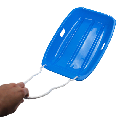 TG80962 SANKI ŚLIZGI  NIEBIESKIE PLASTIKOWE z RĄCZKĄ I SZNURKIEM NA ZIMĘ