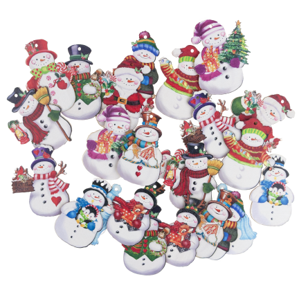 TG81338 BAŁWANKI ZAWIESZKI DREWNIANE BOMBKI OZDOBY ŚWIĄTECZNE na CHOINKĘ