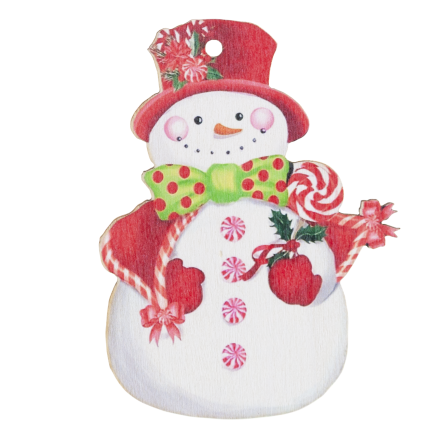 TG81338 BAŁWANKI ZAWIESZKI DREWNIANE BOMBKI OZDOBY ŚWIĄTECZNE na CHOINKĘ