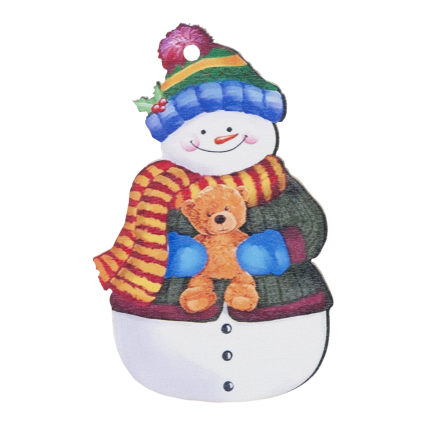 TG81338 BAŁWANKI ZAWIESZKI DREWNIANE BOMBKI OZDOBY ŚWIĄTECZNE na CHOINKĘ