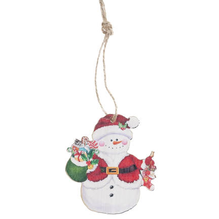 TG81338 BAŁWANKI ZAWIESZKI DREWNIANE BOMBKI OZDOBY ŚWIĄTECZNE na CHOINKĘ