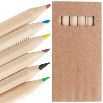 TG81341 KREDKI OŁÓWKOWE 6SZT GADŻETY REKLAMOWE NADRUK GRATIS