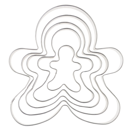 Foremki do ciastek, do wykrawania pierniczków, ciasteczkowy ludzik, zestaw 5szt.