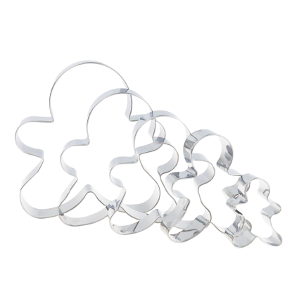 Foremki do ciastek, do wykrawania pierniczków, ciasteczkowy ludzik, zestaw 5szt.