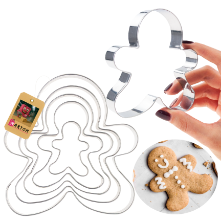 Foremki do ciastek, do wykrawania pierniczków, ciasteczkowy ludzik, zestaw 5szt.