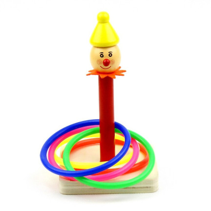 TG50052 GRA DREWNIANA OBRĘCZE ZABAWKA RINGO RZUT DO CELU ZRĘCZNOŚCIOWA RYWALIZACJA