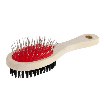 TM-00428 SZCZOTKA DWUSTRONNA DO CZESANIA WYCZESYWANIA SIERŚCI PSA KOTA