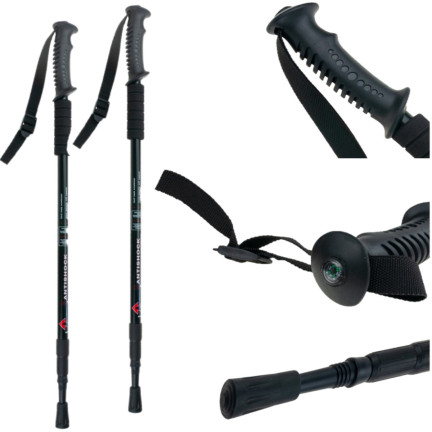 TG63153 KIJKI TREKKINGOWE DO NORDIC WALKING CHODZENIA REGULOWANE KIJE W GÓRY 2 szt